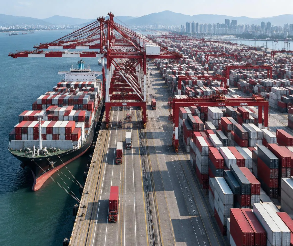 Container yard and cargo handling terminal